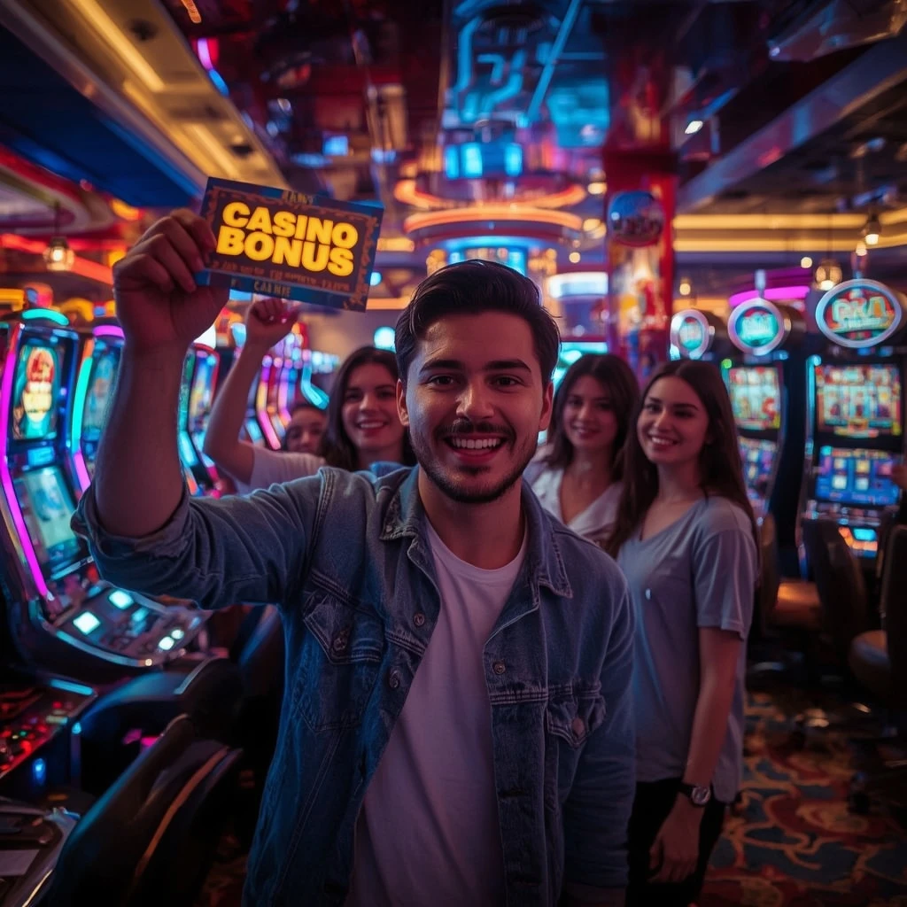 a person with a casino bonus JACKPOT GURU CASINO